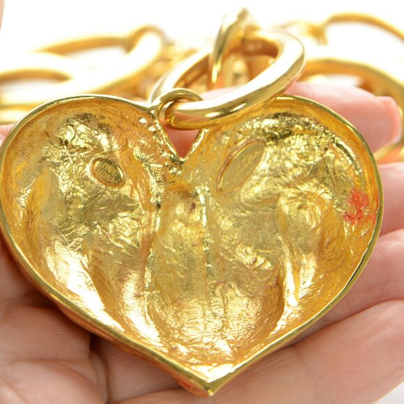 Oscar de la Renta Goldtone Hear Drop Necklace - Picture 6 of 7